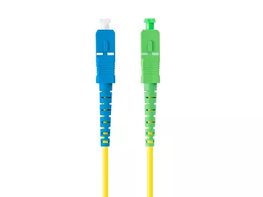 Lanberg Patchcord światłowodowy Sm Sc/Apc-Sc/Upc Simplex 3.0mm 2M żółty