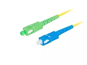 Lanberg Patchcord światłowodowy Sm Sc/Apc-Sc/Upc Simplex 3.0mm 2M żółty