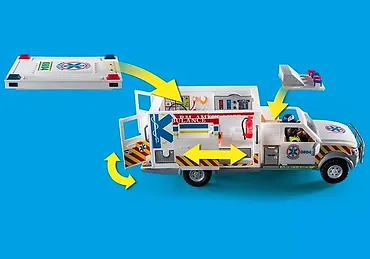 Playmobil Zestaw figurek City Action 70936 Ambulans pogotowia ratunkowego: US Ambulance