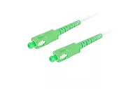 Lanberg Patchcord światłowodowy Sm Sc/Apc-Sc/Apc Simplex 3.0mm 15M biały