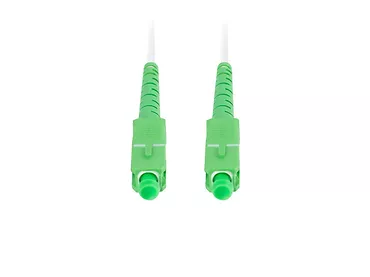 Lanberg Patchcord światłowodowy Sm Sc/Apc-Sc/Apc Simplex 3.0mm 15M biały