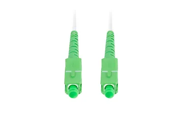 Lanberg Patchcord światłowodowy Sm Sc/Apc-Sc/Apc Simplex 3.0mm 50m biały