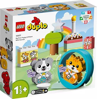 LEGO Klocki DUPLO 10977 Mój pierwszy szczeniak i kotek z odgłosami