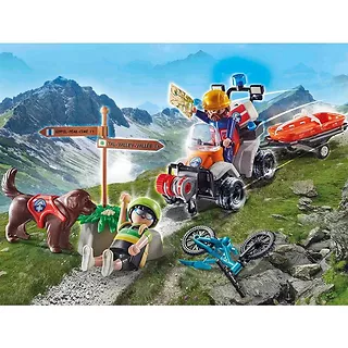 Playmobil Zestaw figurek Rescue Action 70662 Ratownik górski z rowerzystą