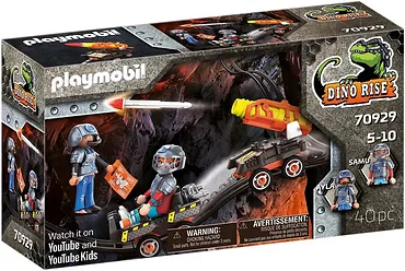 Playmobil Zestaw DINO Rise 70929 Dino Mine Wózek z rakietą