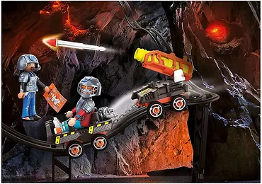 Playmobil Zestaw DINO Rise 70929 Dino Mine Wózek z rakietą