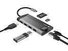 Natec Stacja dokująca Multiport Fowler Plus USB-C PD, 3x USB 3.0, HDMI 4K, RJ45, SD, micro SD