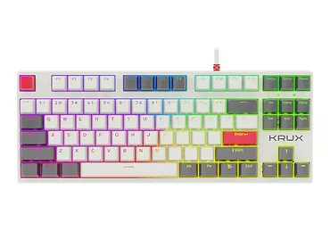 Krux Klawiatura gamingowa - Atax PRO RGB Creator Retro Gateron Yellow Pro