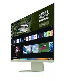 Samsung Monitor 32 cale LS32BM80GUUXEN VA 3840x2160 UHD 16:9 1xMicro HDMI/1xUSB-C+1xUSB-C (65W) 4 ms (GTG) HAS Webcam głośniki płaski zielony SMART