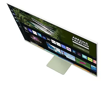 Samsung Monitor 32 cale LS32BM80GUUXEN VA 3840x2160 UHD 16:9 1xMicro HDMI/1xUSB-C+1xUSB-C (65W) 4 ms (GTG) HAS Webcam głośniki płaski zielony SMART