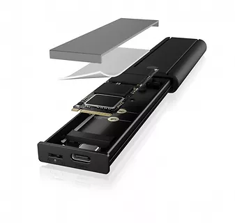 IcyBox Obudowa dysku SSD IB-1807MT-C31 M.2 NVMe, USB 3.2(Gen2) Type-C, Aluminium