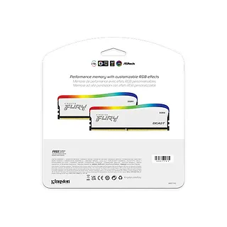 Kingston Pamięć DDR4 Fury Beast RGB 32GB(2*16GB)/3600 CL17 biała
