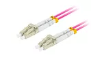 Lanberg Patchcord światłowodowy Mm Lc/Upc-Lc/Upc Duplex 3.0mm 10m fioletowy