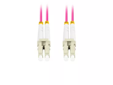 Lanberg Patchcord światłowodowy Mm Lc/Upc-Lc/Upc Duplex 3.0mm 10m fioletowy