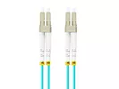 Lanberg Patchcord światłowodowy Mm Lc/Upc-Lc/Upc Duplex 3.0mm 1m Aqua