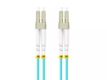 Lanberg Patchcord światłowodowy Mm Lc/Upc-Lc/Upc Duplex 3.0mm 1m Aqua