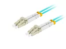 Lanberg Patchcord światłowodowy Mm Lc/Upc-Lc/Upc Duplex 3.0mm 1m Aqua