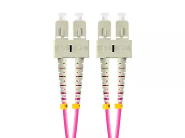 Lanberg Patchcord światłowodowy Mm Sc/Upc-Sc/Upc Duplex 3.0mm 1m fioletowy