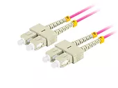 Lanberg Patchcord światłowodowy Mm Sc/Upc-Sc/Upc Duplex 3.0mm 1m fioletowy