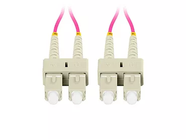 Lanberg Patchcord światłowodowy Mm Sc/Upc-Sc/Upc Duplex 3.0mm 1m fioletowy