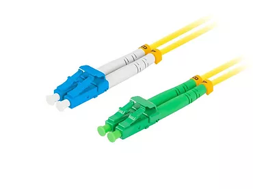 Lanberg Patchcord światłowodowy Sm Lc/Apc-Lc/Upc Duplex 3.0Mm 2M żółty