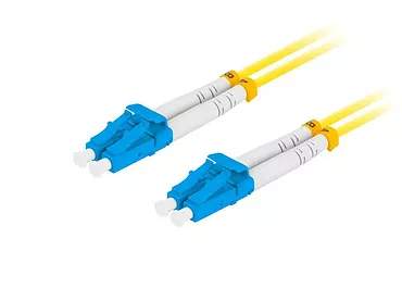 Lanberg Patchcord światłowodowy Sm Lc/Upc-Lc/Upc Duplex 3.0Mm 2M żółty