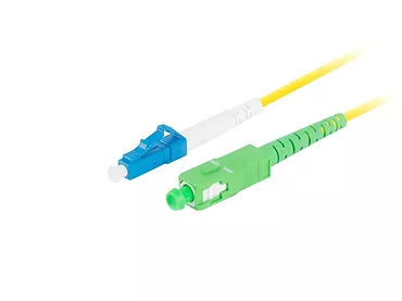 Lanberg Patchcord światłowodowy Sm Lc/Upc-Sc/Apc Simplex 3.0Mm 2M żółty