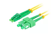 Lanberg Patchcord światłowodowy Sm Sc/Apc-Lc/Apc Duplex 3.0Mm 2M żółty