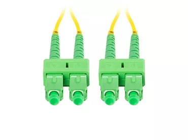 Lanberg Patchcord światłowodowy Sm Sc/Apc-Sc/Apc Duplex 3.0mm 5m żółty
