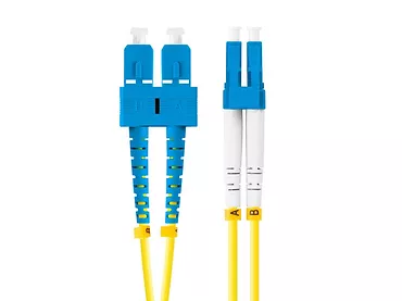 Lanberg Patchcord światłowodowy Sm Sc/Upc-Lc/Upc Duplex 3.0Mm 1M żółty