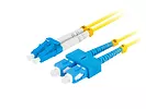 Lanberg Patchcord światłowodowy Sm Sc/Upc-Lc/Upc Duplex 3.0Mm 1M żółty