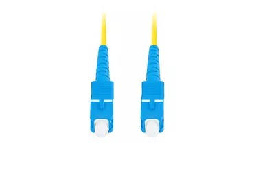 Lanberg Patchcord światłowodowy Sm Sc/Upc-Sc/Upc Simplex 3.0Mm 10M żółty