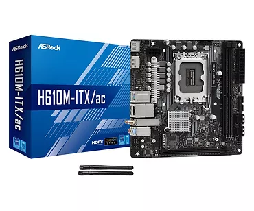 ASRock Płyta główna H610M-ITX/ac s1700 2DDR4 DP/HDMI M.2 mini-ITX
