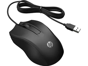 Myszka przewodowa HP 100 1600 DPI sensor optyczny 6VY96AA