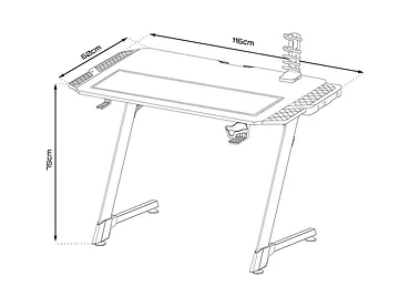 Biurko gamingowe GAMSET SNAKE 1.0
