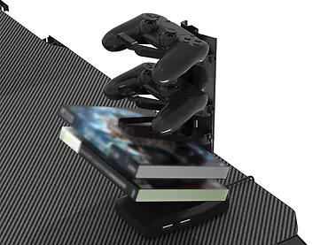 Biurko gamingowe GAMSET SNAKE 1.0 + Padholder + Podkładka XXL + 3 uchwyty
