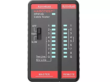 Tester przewodów sieciowych RJ11/45 Habotest HT812A