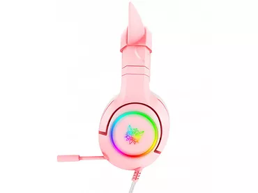 Słuchawki gamingowe Onikuma K9 RGB 7.1 Surround kocie uszy USB różowe