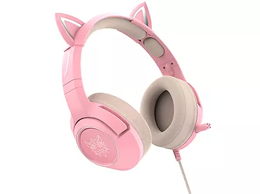 Słuchawki gamingowe Onikuma K9 RGB 7.1 Surround kocie uszy USB różowe