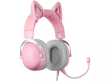 Słuchawki gamingowe Onikuma X11 kocie uszy USB różowe