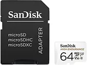 Karta microSD SanDisk High Endurance 64GB +Adapter