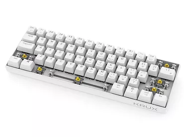Krux Klawiatura gamingowa - Krux Neo PRO RGB Gateron Yellow BT