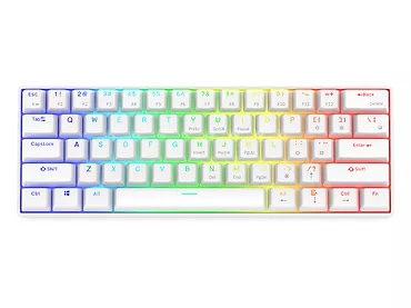 Krux Klawiatura gamingowa - Krux Neo PRO RGB Gateron Yellow BT