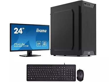 Zestaw Komputerowy Intel i7-10700 16GB SSD512GB DVD Win10Pro + X2481HS-B1 + 240J7AA