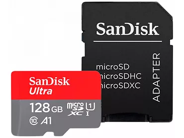 SanDisk ULTRA microSDXC 128GB 140MB/s + SD ADAPTER