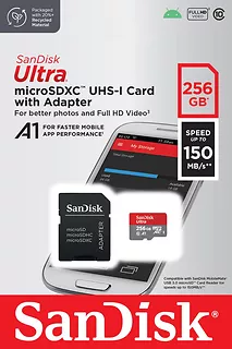 Karta microSDXC SanDisk ULTRA 256GB 150MB/s + SD ADAPTER