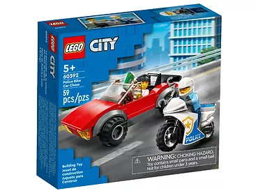LEGO City 60392 Motocykl policyjny – pościg za samochodem