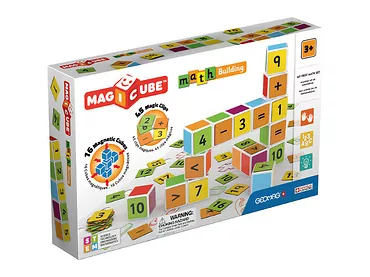 Geomag Klocki magnetyczne Magicube Liczby zestaw 16 kostek i 45 nakładek
