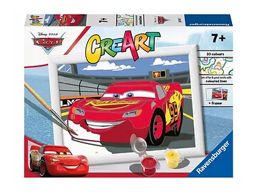 Ravensburger - CreArt Malowanie Po Numerach - Auta Świecący McQueen