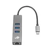 Adapter USB C - RJ45 + 3xUSB A - 1000 Mb/s